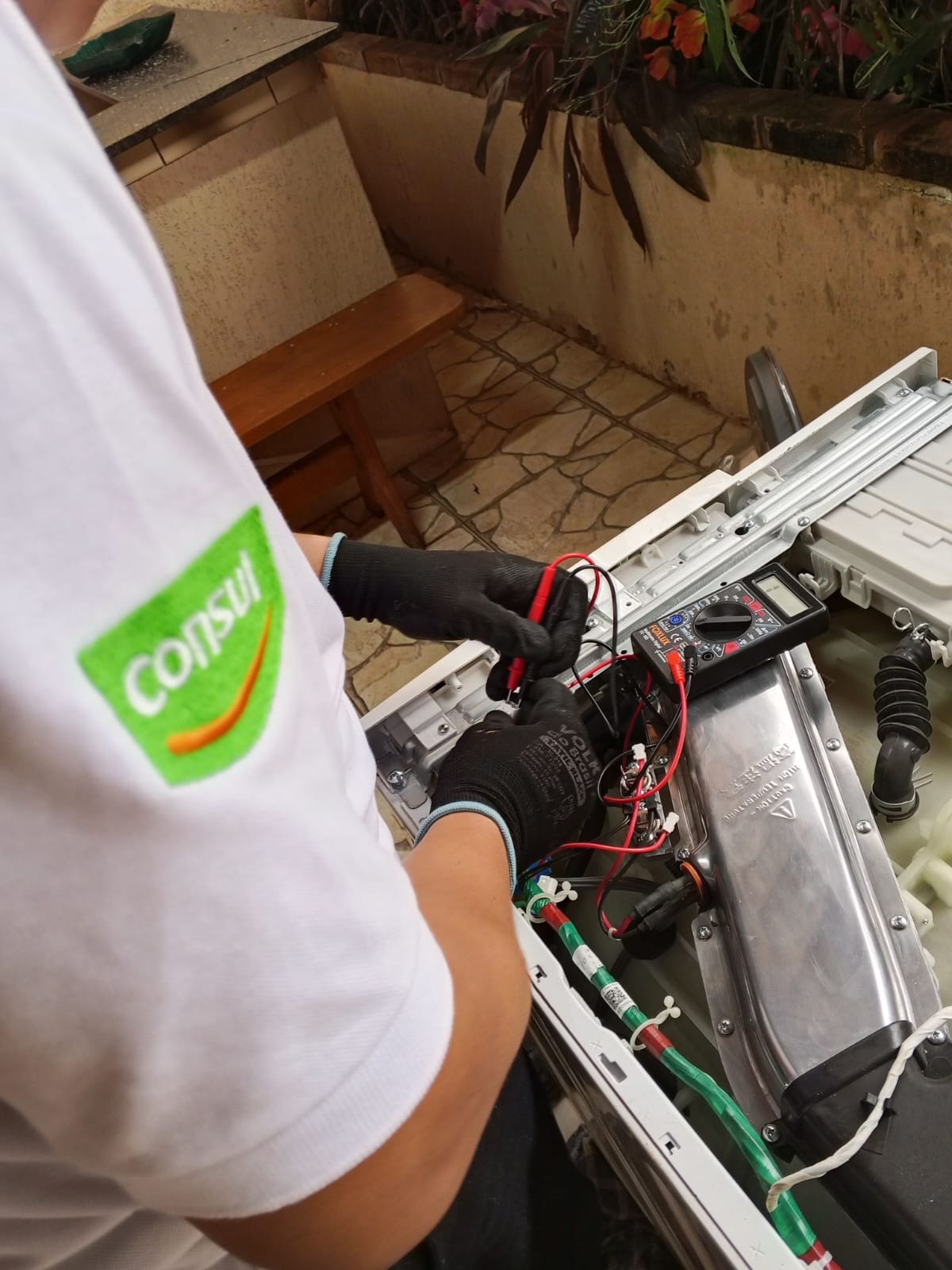 Limpeza profissional de lavadora